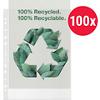 Pochettes perforées Esselte Recyclé 100 % A4 Granuleux Transparent 70 microns Polypropylène 11 Perforations 627493 100 unités