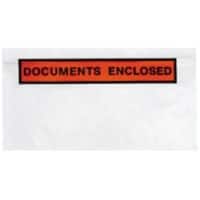 Enveloppes de bordereau d'expédition RAJA Autocollante DL PE (Polyéthylène), Papier silicone Transparent 22,5 (l) x 11,5 (h) cm 1 000 unités