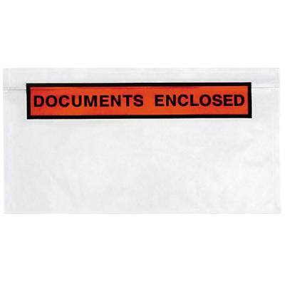 Enveloppes de bordereau d'expédition RAJA Autocollante DL PE (Polyéthylène), Papier silicone Transparent 22,5 (l) x 11,5 (h) cm 1 000 unités