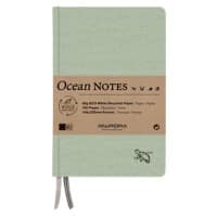 Cahier Aurora Ocean Linen Format spécial Ligné Reliure cousue Livre couverture cartonnée Vert Non perforé 192 pages