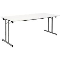 Table pliante Sodematub Rectangulaire Blanc, Gris Bois Argenté TPMU188 1800 x 800 x 740 mm