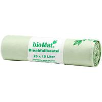 Sac-poubelle PAPSTAR BioMat Vert 10 L 26 Unités