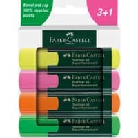 Surligneur Faber-Castell 5 mm TL48 254844 Multicolore Rechargeable 4 unités
