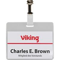 Badges Porte-Nom standard avec Clip Viking en Paysage 90 x 60mm 50 Unités