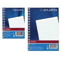 Carnet de notes Djois Atlanta A7 Ligné Reliure en spirale Blanc, bleu 100 Pages