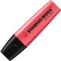 Surligneur BOSS ORIGINAL STABILO Rouge Large Biseautée 2 - 5 mm Rechargeable