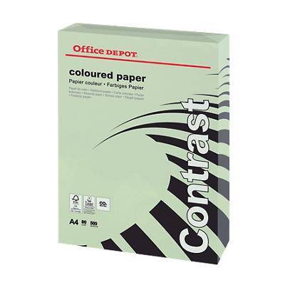 Papier couleur A4 Office Depot Vert 160 g/m² Lisse 250 Feuilles