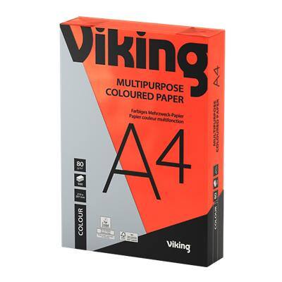 Papier couleur A4 Viking Rouge 80 g/m² Lisse 500 Feuilles
