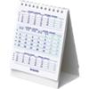 Calendrier de bureau Brepols Table Top Calendar 2025 3 Mois par page Blanc Anglais