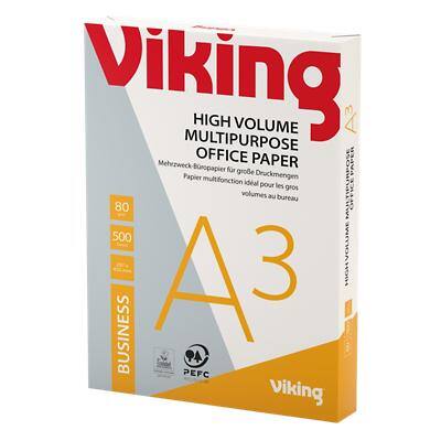 Papier imprimante Business A3 Viking Blanc 80 g/m² Lisse 500 Feuilles