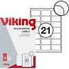 Étiquettes multifonction Viking autocollantes 63,5 x 38,1 mm Blanc 100 feuilles de 21 étiquettes