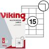 Étiquettes multifonctions Viking Autocollantes 70 x 50,8 mm Blanc 1 500 Étiquettes 100 Feuilles de 15 Étiquettes