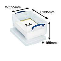 Really Useful Box Boîte de rangement 9C 9 l Transparent Plastique 25,5 x 39,5 x 15,5 cm