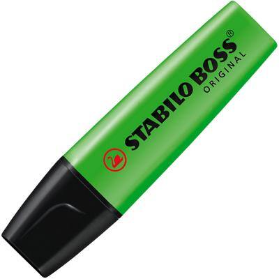 Surligneur BOSS ORIGINAL STABILO Vert Large Biseautée 2 - 5 mm Rechargeable