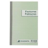 Carnet de factures bilingue Exacompta 53280 Blanc, vert 13,5 x 21 cm 25 feuilles