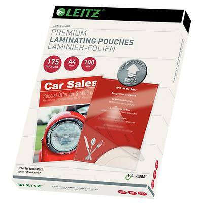 Pochette de plastification iLAM Premium Leitz A4 Brillant 175 microns (2 x 175) Transparent 100 Unités