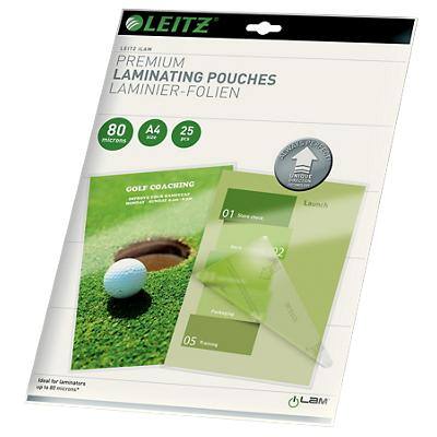 Pochette de plastification iLAM Premium Leitz A4 Brillant 80 microns (2 x 80) Transparent 25 Unités