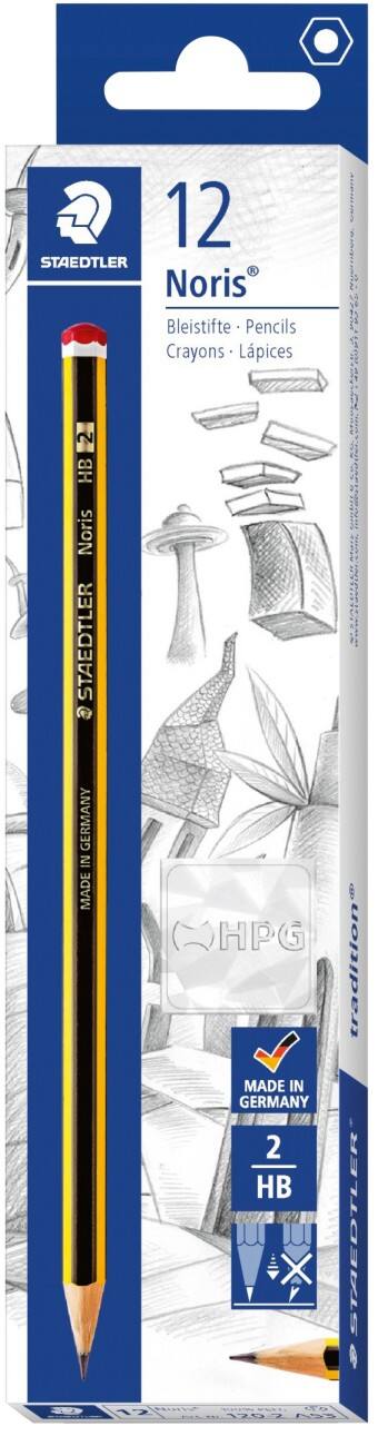 Crayon STAEDTLER Noris HB-Moyenne Graphite 12 Unités