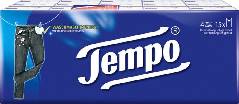 Mouchoirs Tempo 4 épaisseurs 15 unités de 10 Feuilles
