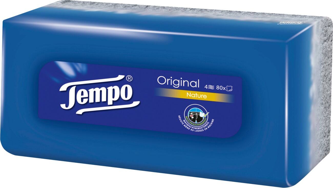 Mouchoirs Tempo 4 épaisseurs 1 Unités de 80 Feuilles
