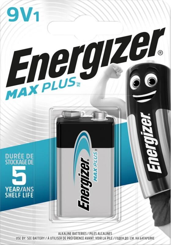 Piles Energizer Max Plus 9V 6LR61 Alcaline