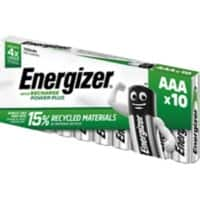 Piles rechargeables Energizer Power Plus AAA HR03 700mAh NiMH 1,2V 10 Unités