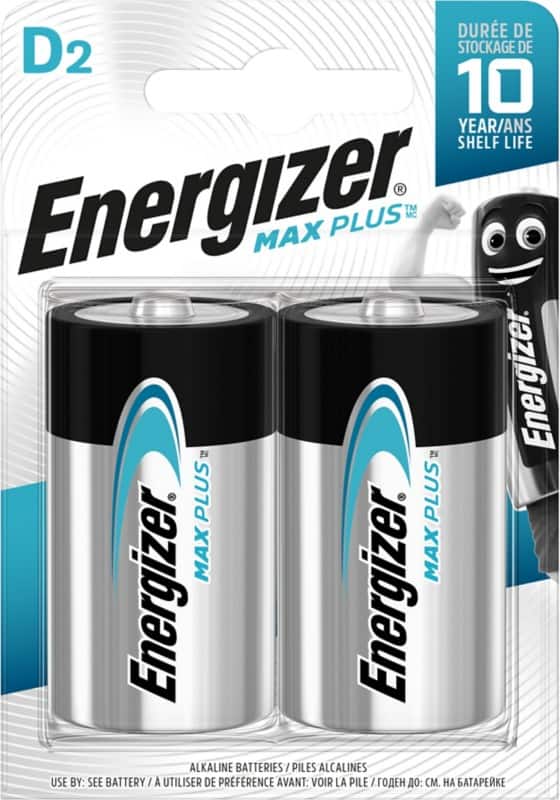Piles Energizer Max Plus D LR20 1,5V Alcaline 2 Unités