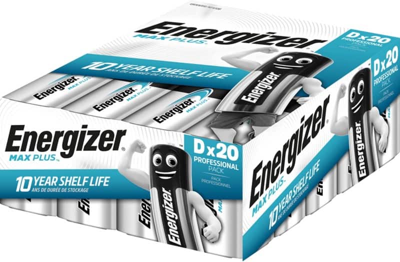 Piles Energizer Max Plus D LR20 1,5V Alcaline 20 Unités