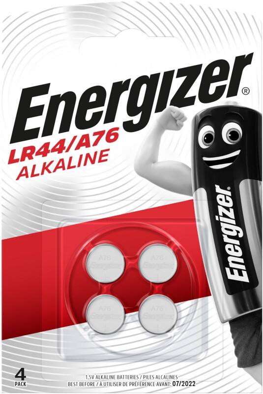 Piles bouton Energizer LR44 1,5V Alcaline 4 Unités