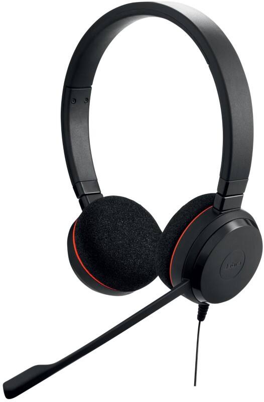 Casque audio Jabra Evolve 20 MS Avec fil Sur tête Microphone à réduction de bruit Avec Microphone Stéréo Noir