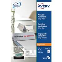 Marque-place Avery 185 g/m² Blanc 25 Feuilles de 4 Unités