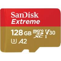 Carte SDXC micro SanDisk Extreme 128 Go Doré, Rouge