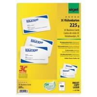 Cartes de visite 3C Sigel 3C LP 798 Blanc Lisse 225 g/m² 85 x 55 mm 85 x 55 mm 10 Feuilles de 10 Unités