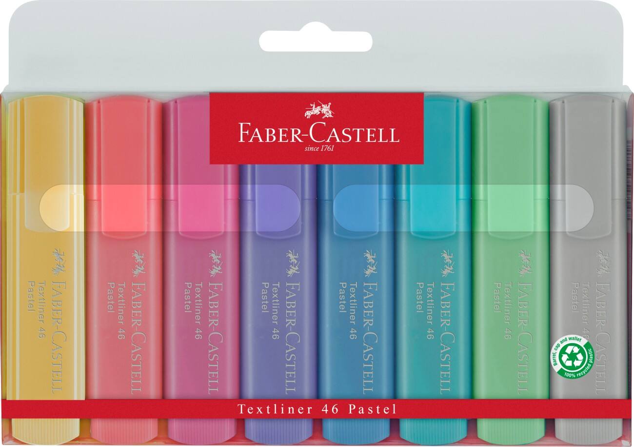 Surligneurs Faber-Castell 46 Biseautée 5 mm Assortiment 8 Unités