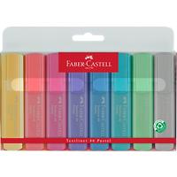 Surligneur Faber-Castell Pastel Assortiment Pointe moyenne Biseautée 1 - 5 mm Non rechargeable 8 Unités