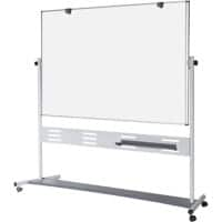 Tableau blanc mobile Bi-Office Evolution Autoportant Magnétique Acier Laqué Double face 120 (l) x 90 (h) cm