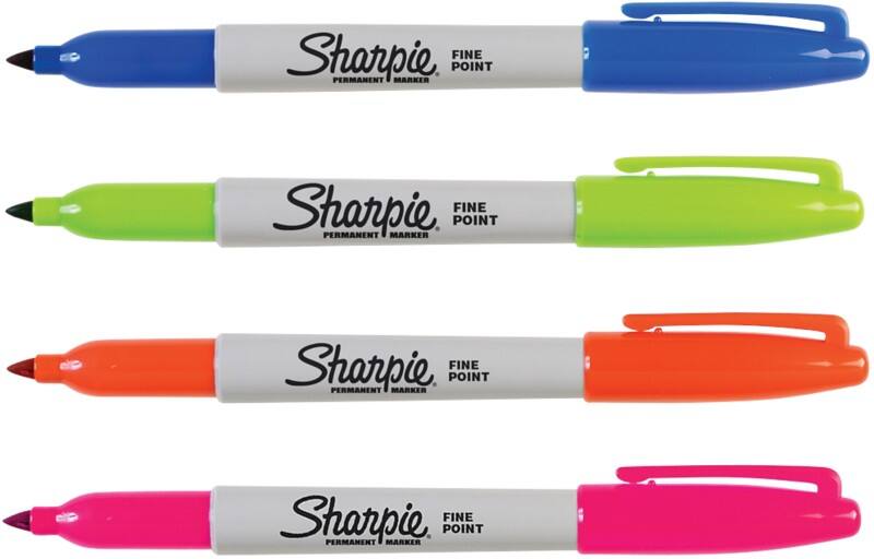 Marqueur permanent Sharpie Fun Fin Ogive - Assortiment 4 Unités