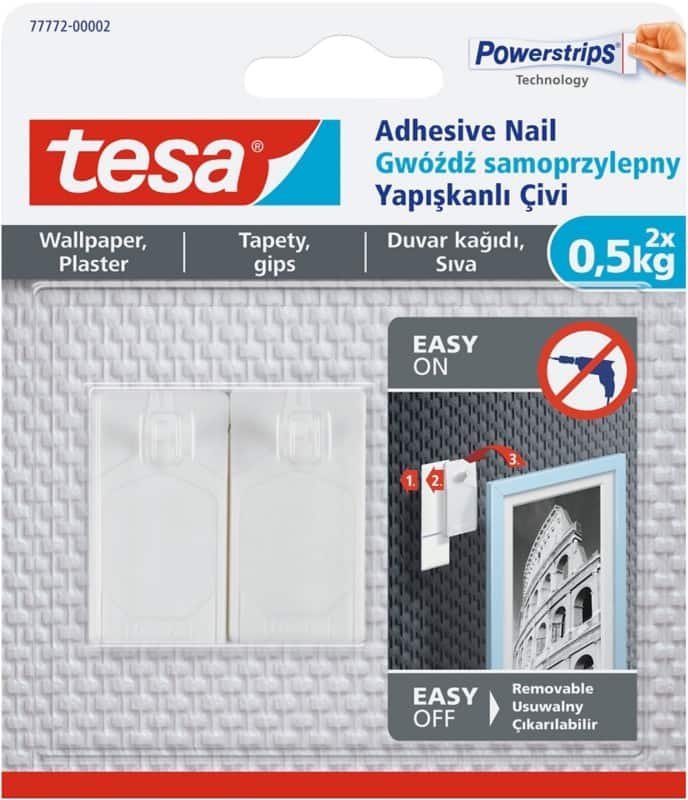 Clou adhésif tesa Blanc 2 Unités