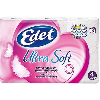 Papier toilette Edet Ultra Soft 4 épaisseurs 28855661 6 Rouleaux