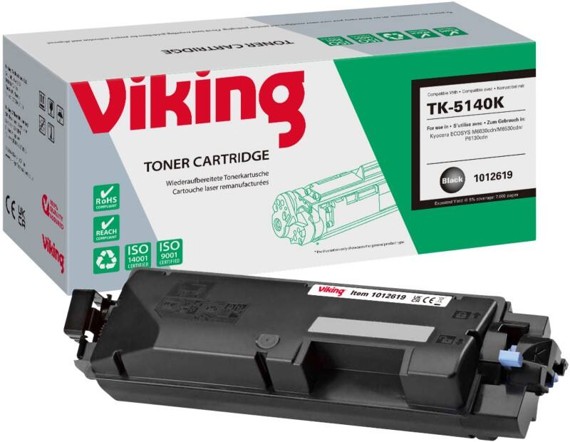 Toner Viking compatible Kyocera TK-5140K Noir