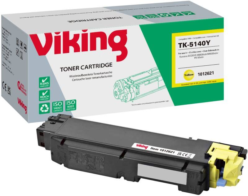 Toner Viking compatible Kyocera TK-5140Y Jaune