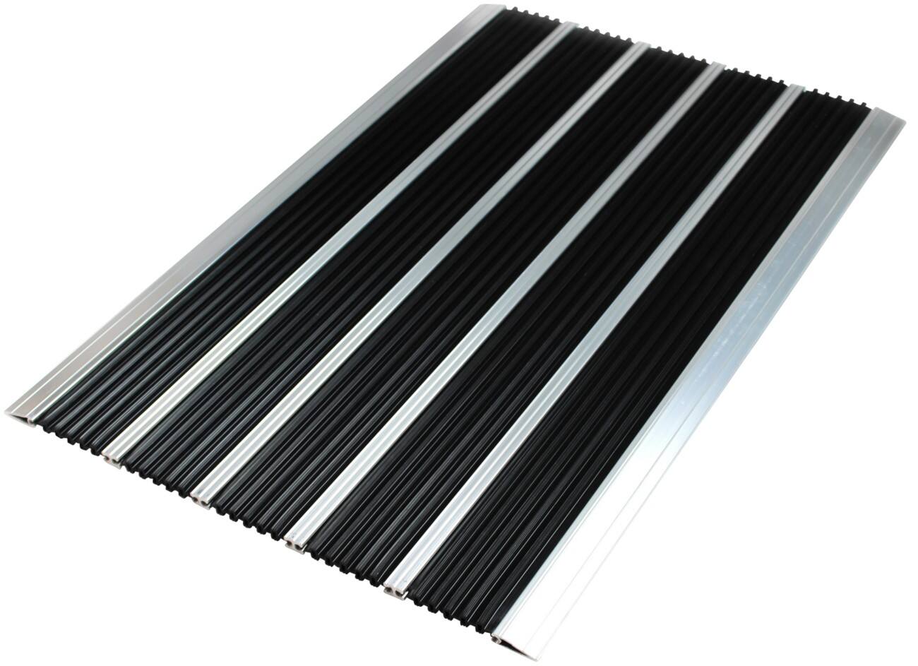 Tapis d'entrée extérieur Office Depot Outdoor PVC, nylon Noir 600 x 390 x 390 mm