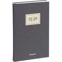 Agenda Brepols 2026 1 Jour par page Néerlandais, Français, Allemand, Anglais Noir 2,210,0674,15,6,0