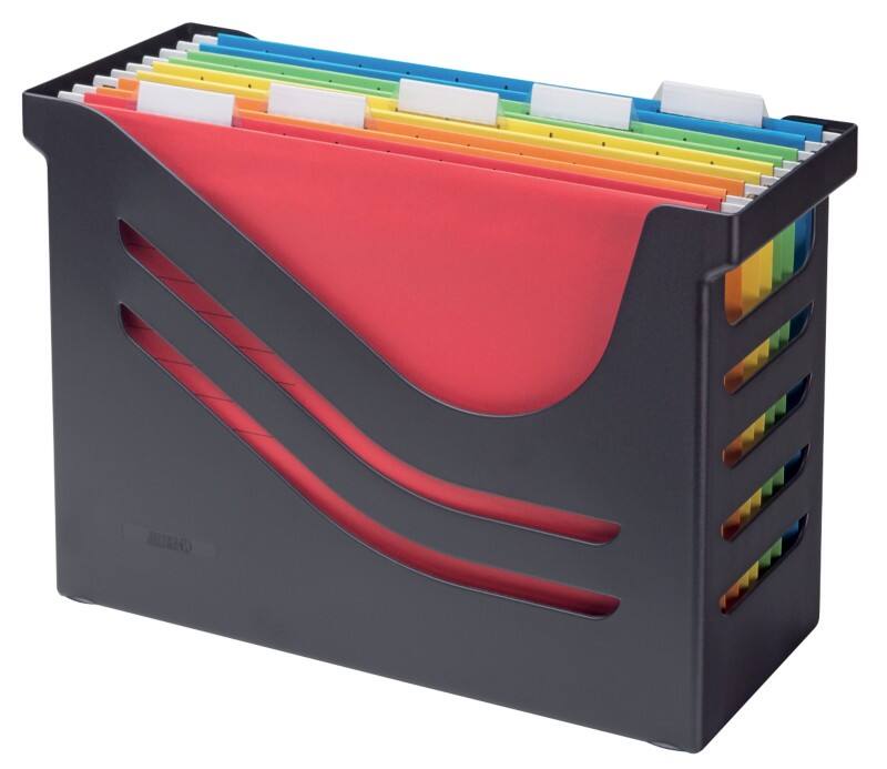 Boîte dossiers suspendus Djois Re-Solution A4 Plastique Noir