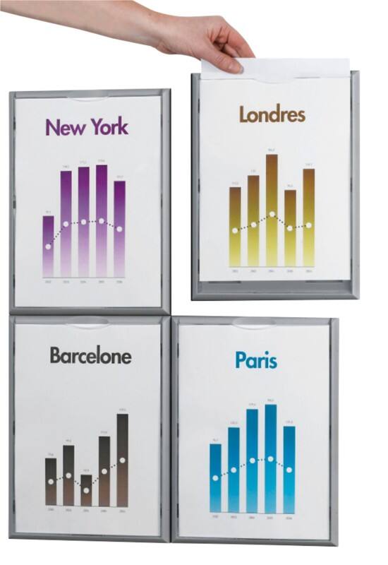 Cadre photo Paperflow A4 Gris Adhésif 4066X4,35 32,2 (L) x 2,3 (P) x 23,7 (H) cm 4 Unités