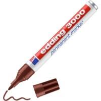 Marqueur permanent edding 3000 Pointe moyenne, ogive Rechargeable Brun 1,5 - 3 mm