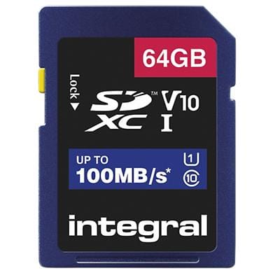 Carte mémoire SDXC Integral V10 64 Go