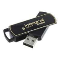 Clé USB Integral Secure 360 64 Go USB 3.0 Noir, doré