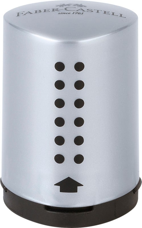 Taille-crayon Faber-Castell Grip 2001 Mini 1 Perforations Plastique Argenté 183700