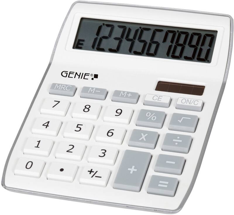 Calculatrice de bureau GENIE 840 S 10 chiffres Argenté